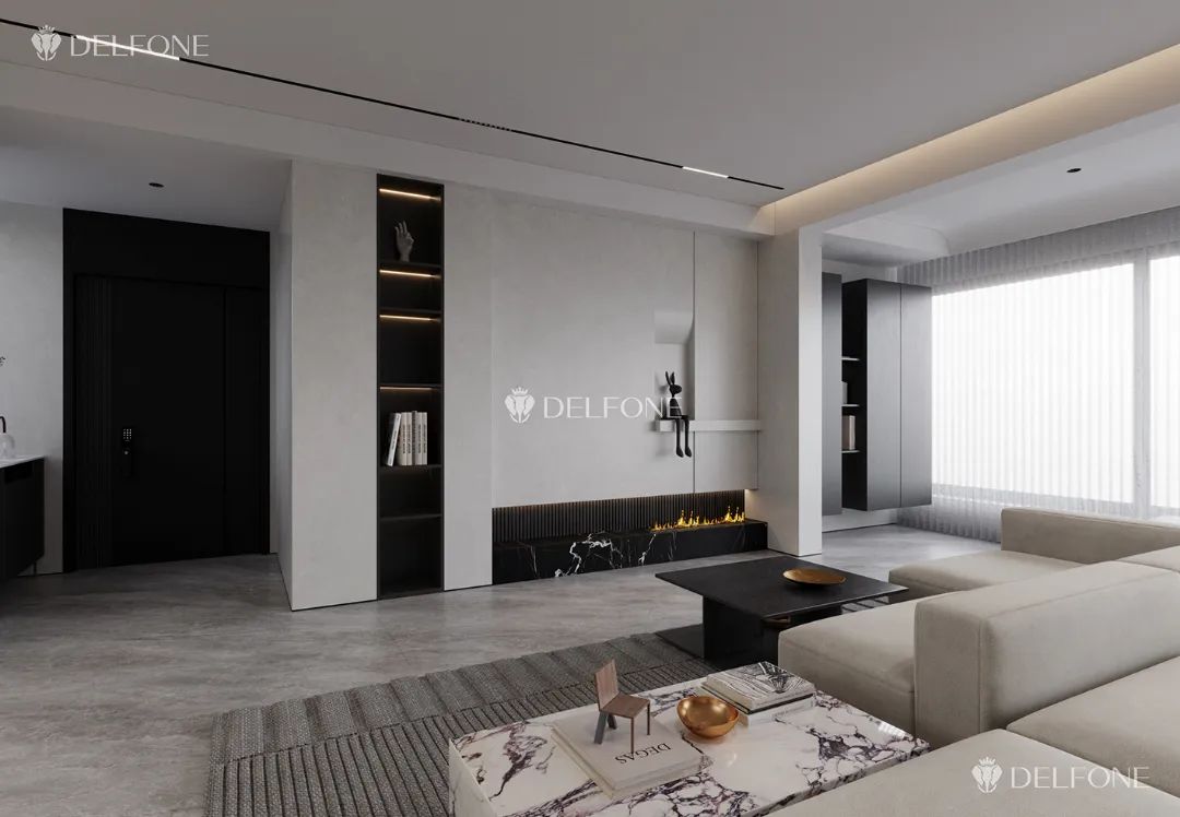 DELFONE案例分享 | 163㎡現代極簡風，巖繹不一樣的美