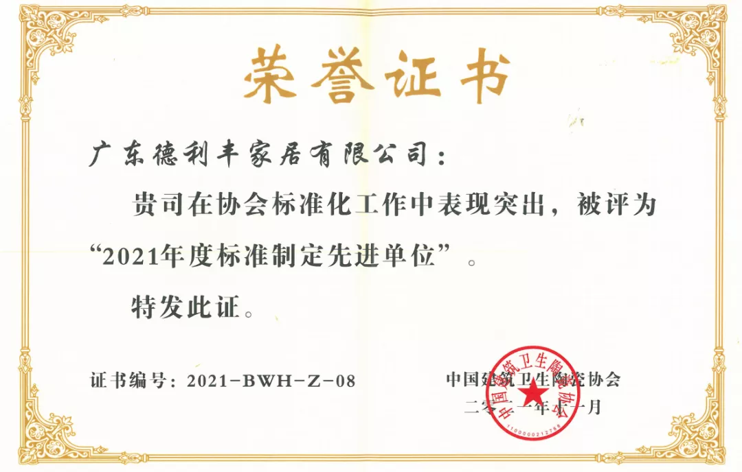 再鑲榮耀 | 德利豐為巖板標準起草作貢獻，榮膺“2021年度標準制定先進單位”(圖5)